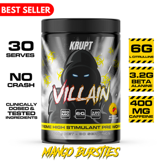 Villain High Stim Pre Workout by Krupt - Adelaide Supplements