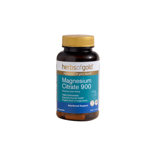 Magnesium Citrate 900 by Herbs of Gold 60 Capsules - Adelaide Supplements