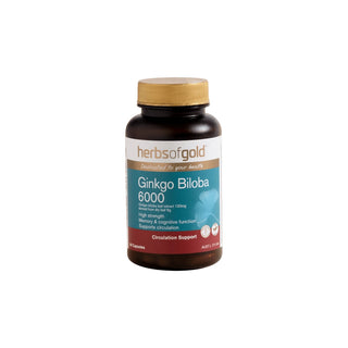 Ginkgo Biloba 6000 by Herbs of Gold 120 Vegan Capsules - Adelaide Supplements