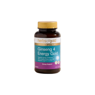 Ginseng 4 Energy Gold by Herbs of Gold 60 Tablets - Adelaide Supplements