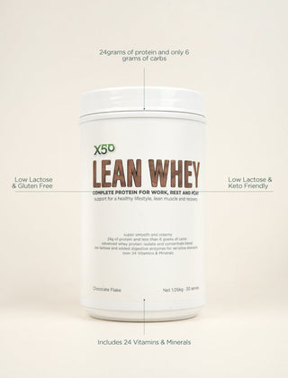X50 100% Lean Whey Protein - Adelaide Supplements