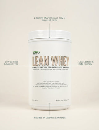 X50 100% Lean Whey Protein - Adelaide Supplements