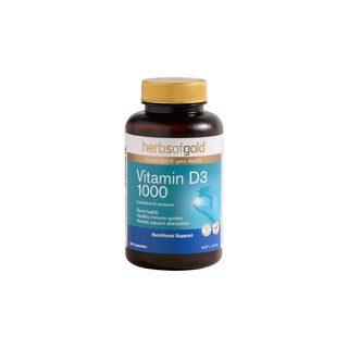 Vegan Vitamin D3 1000IU by Herbs of Gold 120 Vegan Capsules - Adelaide Supplements