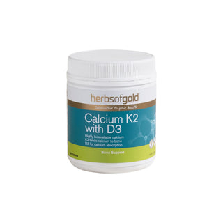 Calcium K2 with D3 by Herbs of Gold 90 Tablets - Adelaide Supplements